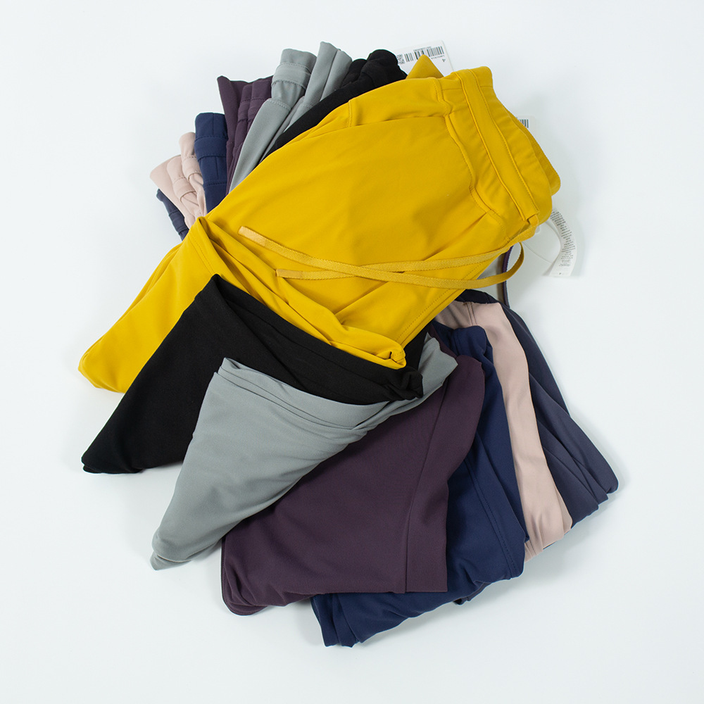 Spring and Autumn New Yoga Clothing Women's Drawstring Elastic High Waist Leg Jogging Pants Women's Sports Fitness Casual Trousers