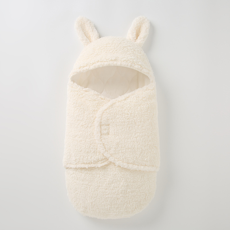 Package Baby Newborn Autumn and Winter Lamb Velvet Thickened Embelle Swaddling Anti-kick Quilt Disposition Room Package Anti-startle Sleeping Bag