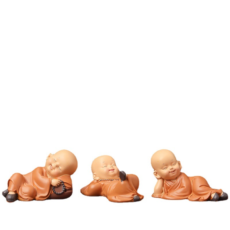 Internet Popular Creative Little Monk Desk Home Decoration Huineng Monk Resin Crafts Desk Tea Table Decoration