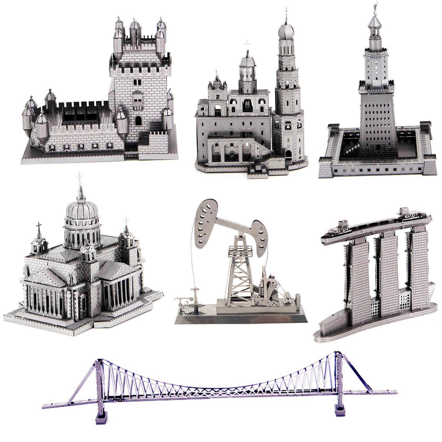 Love to spell 3D three-dimensional metal jigsaw puzzle building series Notre Dame de Paris Sleeping Beauty Castle assembled model birthday gift