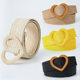 Summer small fresh 4cm elastic stretch pp grass woven sweet decorative dress ladies love buckle belt women