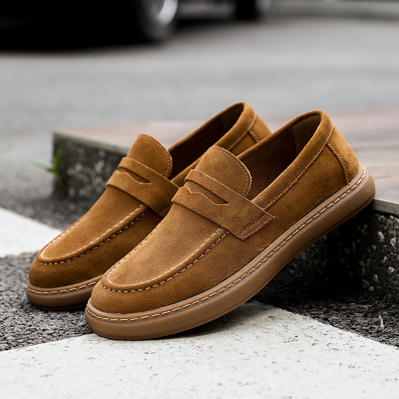 Summer New Genuine Leather Fool Men's Shoes Classic Vintage Men's Low-cut Single-layer Shoes All-match Breathable Comfortable Casual Shoes