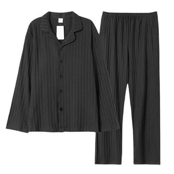 New Men's Pajamas Men's Spring and Autumn Long Sleeve Trousers Home Clothes Men's Autumn and Winter Thin Suit for Men