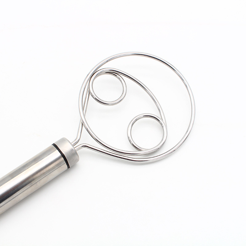 Stainless steel flour mixer single eye coil baking gadget egg beater and dough flour mixer