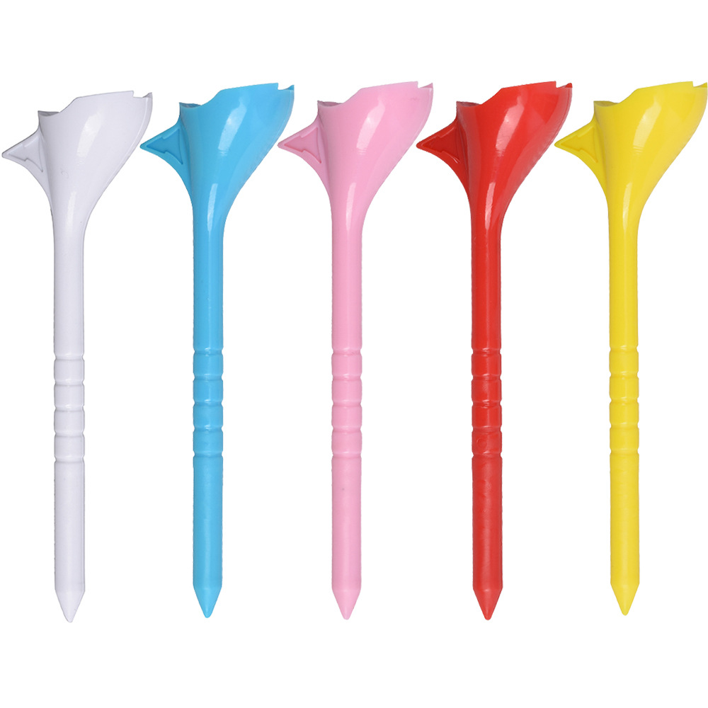 Golf 10 ° Tee environmentally friendly and durable 83mm golf plastic Tee 5-color golf tray