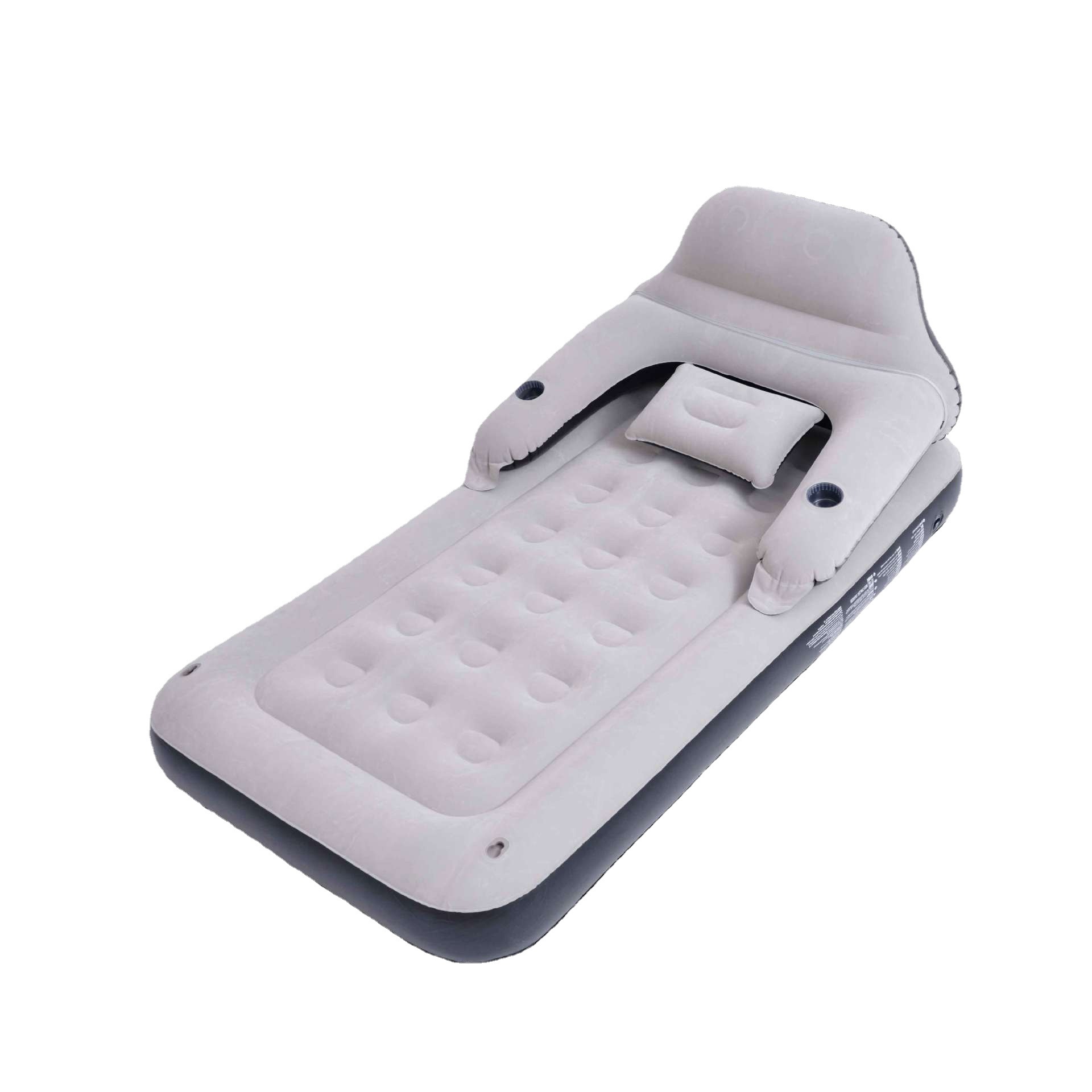 JILONG Single Double Household Thickened Extra Large Air Cushion Bed Simple Portable Outdoor Lazy Backrest Inflatable Mattress