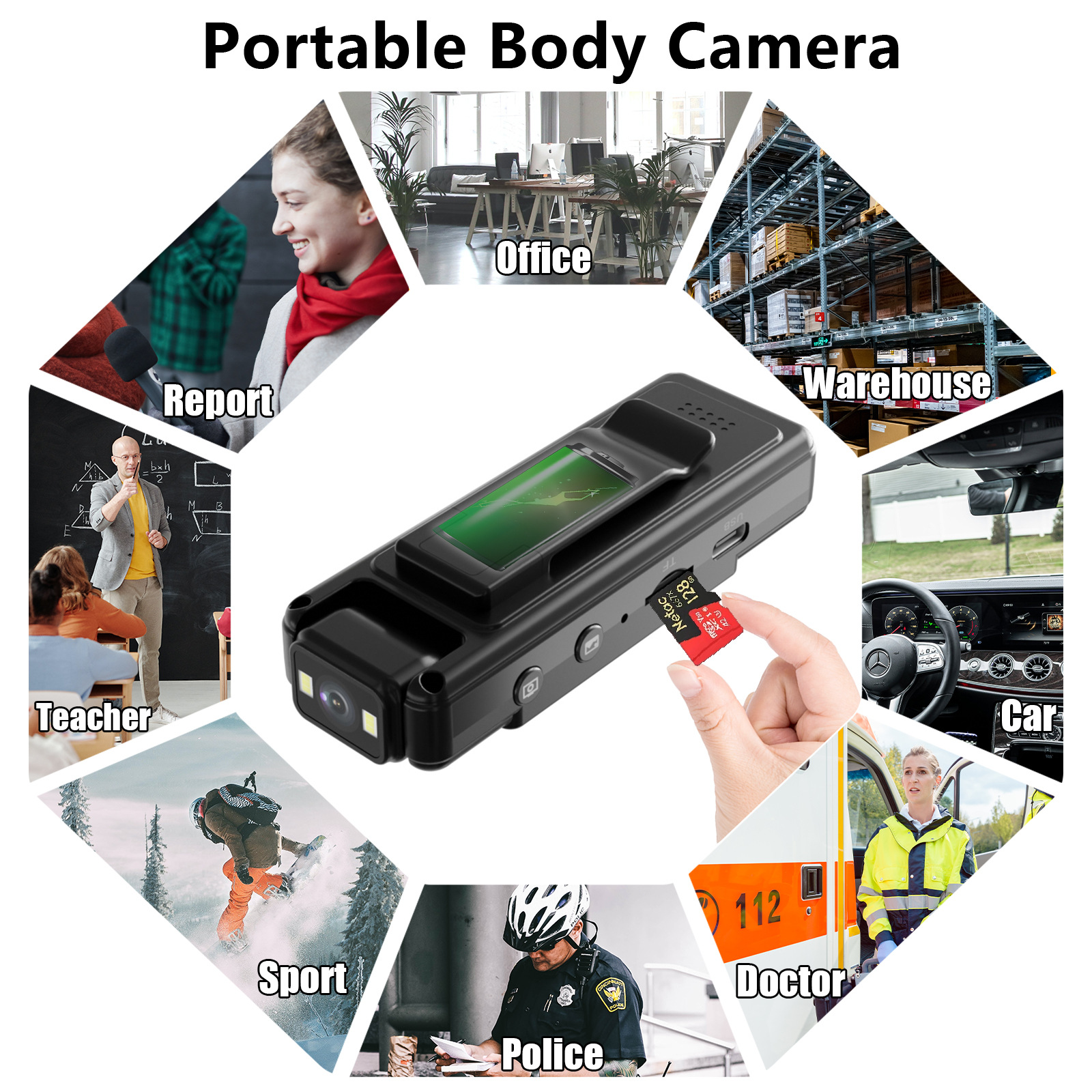Cross-border exclusive for explosions professional ultra-high definition camera DV video recorder recorder portable conference motion recorder