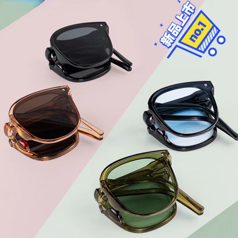 New Folding sunglasses wholesale sunglasses high-grade focus second generation folding glasses fashion sunglasses