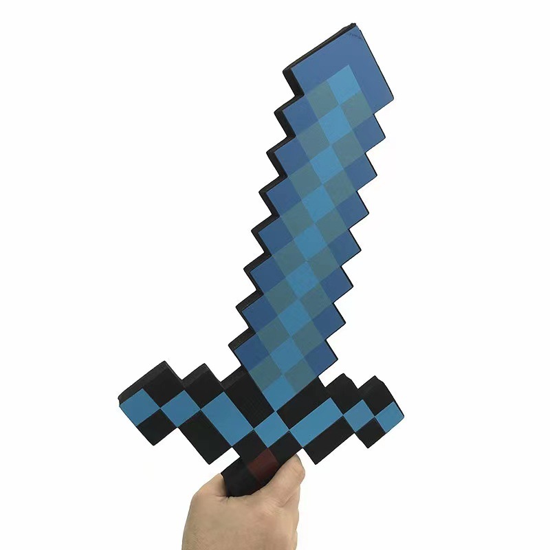 Diamond Sword Diamond Pickaxe my World weapon props toy blue sword eva foam sword environmental protection children Blue Sword