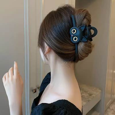 Cute Cat Disc Hair Clip Women's Hair Clip Design Sense Back Head Shark Clip Large Internet Celebrity Same Style Hair Clip Headwear