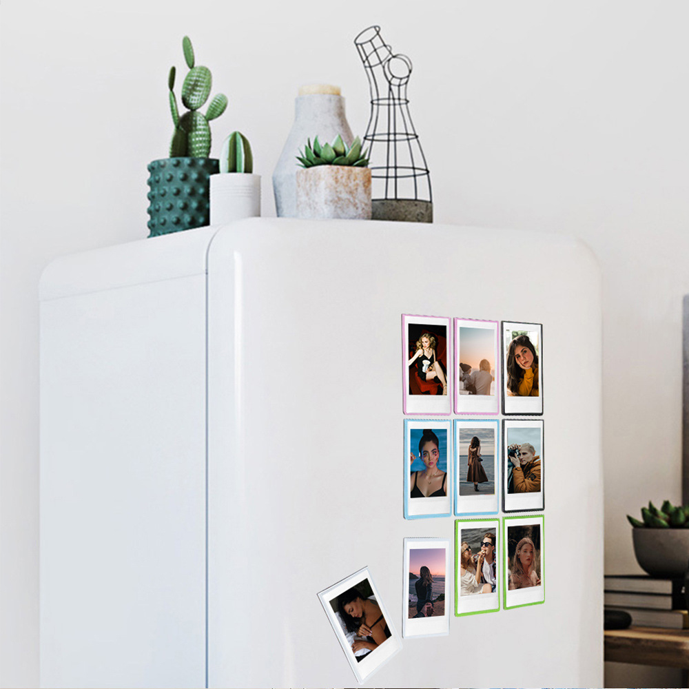 Porter 3 inch 5 magnetic color photo bag set creative magnet refrigerator sticker decoration factory wholesale