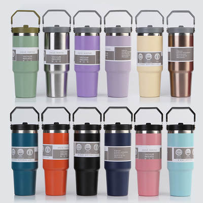 Cross-border wholesale 30420oz stainless steel car Cup ice cream cup vacuum with straw coffee cup vacuum cup water Cup