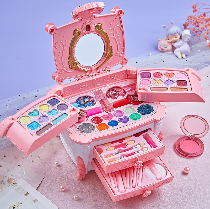 Children's Cosmetics Toys Girls Play House Nail Polish Princess Makeup Box Set Stage Performance Children's Gift