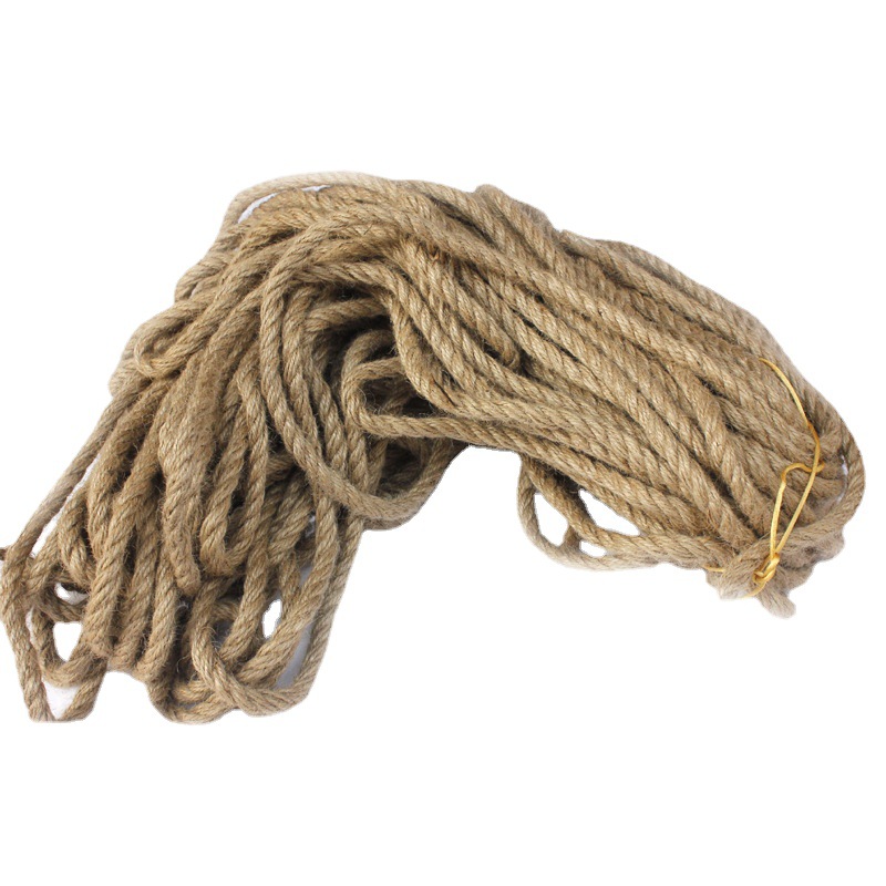 Factory Direct 1MM-10MM round hemp rope handmade DIY decorative binding woven hemp rope tag rope