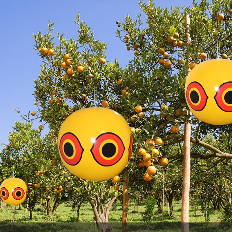 In stock PVC inflatable beach ball orchard bird repellent ball horror eye ball farm bird proof balloon