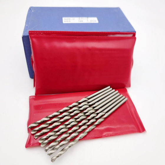 Mien lengthened drill HSS general length twist drill standard lengthened high speed steel straight shank drill 1-20 factory wholesale
