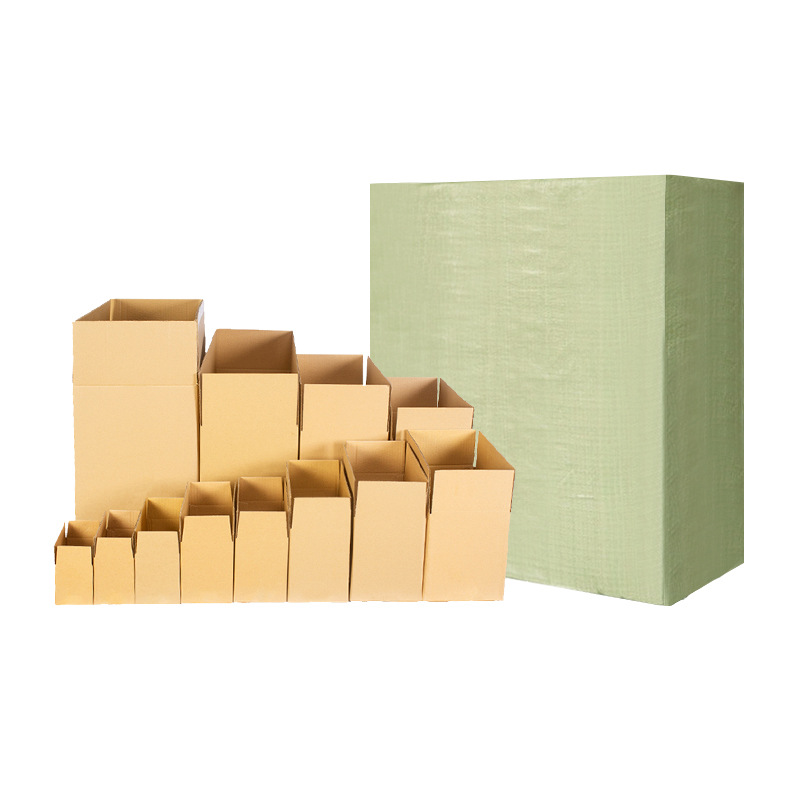 Express carton wholesale factory 3 corrugated spot postal rectangular moving packaging cardboard box logistics packaging