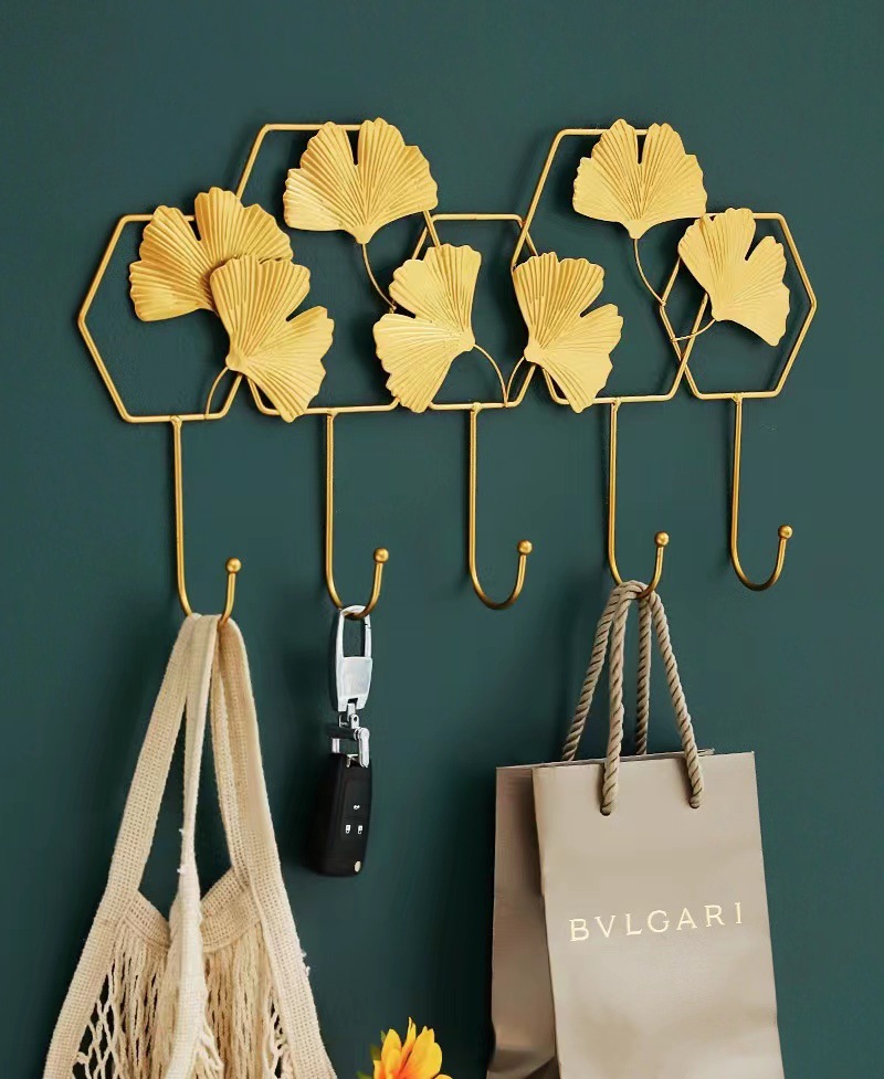 Nordic Simple Creative Entrance Entrance Hallway Clothes Hook Fitting Room Coat Rack Punch-Free Key Wall Hanging Storage