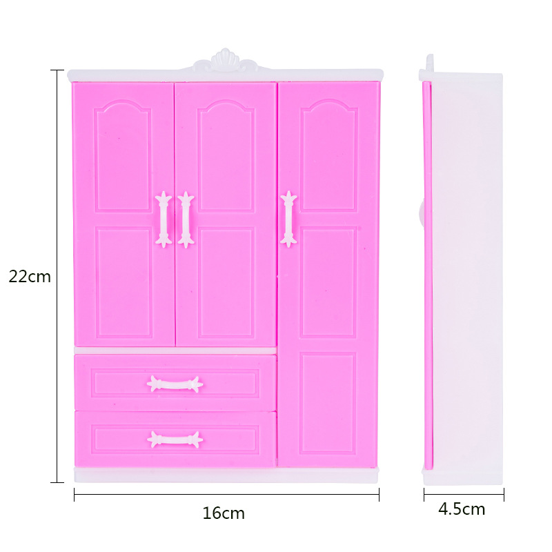 New 30cm Barbie doll wardrobe toy children princess doll storage wardrobe suit gift box