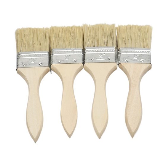 Factory Wholesale Wooden Handle Brush Long Hair Thickened Paint Brush Industrial Brush Cleaning Brush Barbecue Brush