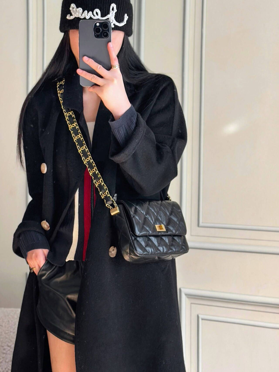 Niche high-grade rhombus chain crossbody small square bag female 2024 New Chanel style leather small bag shoulder bag