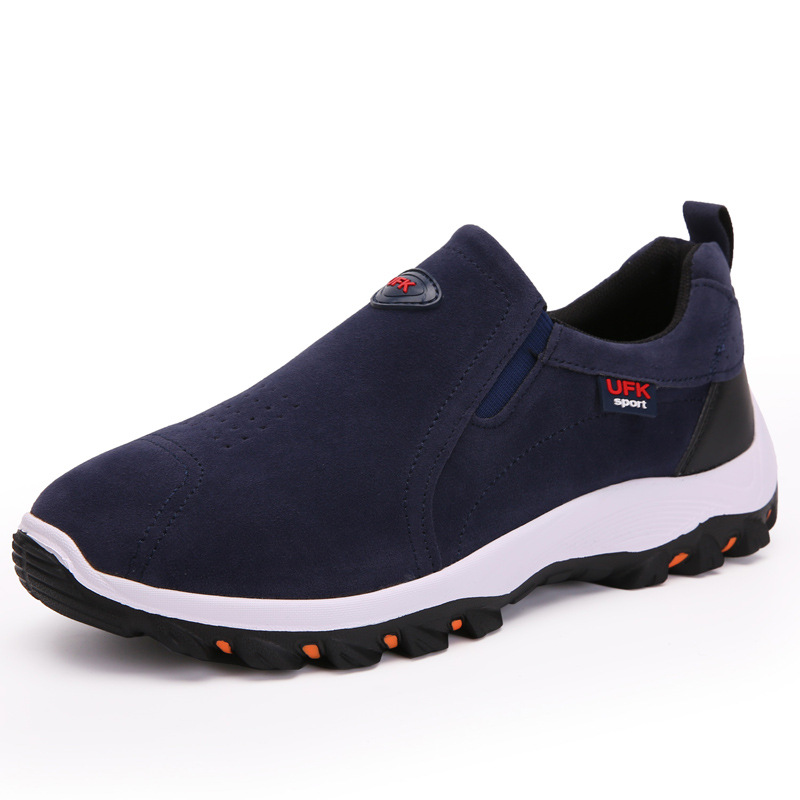 2023 cross mirror foreign trade plus size men's hiking shoes suede leather sports leisure outdoor shoes one-piece delivery