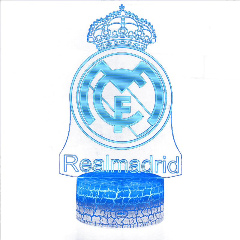 Cross-border dedicated to the five major European leagues football club team logo series 3D night light LED visual desk lamp