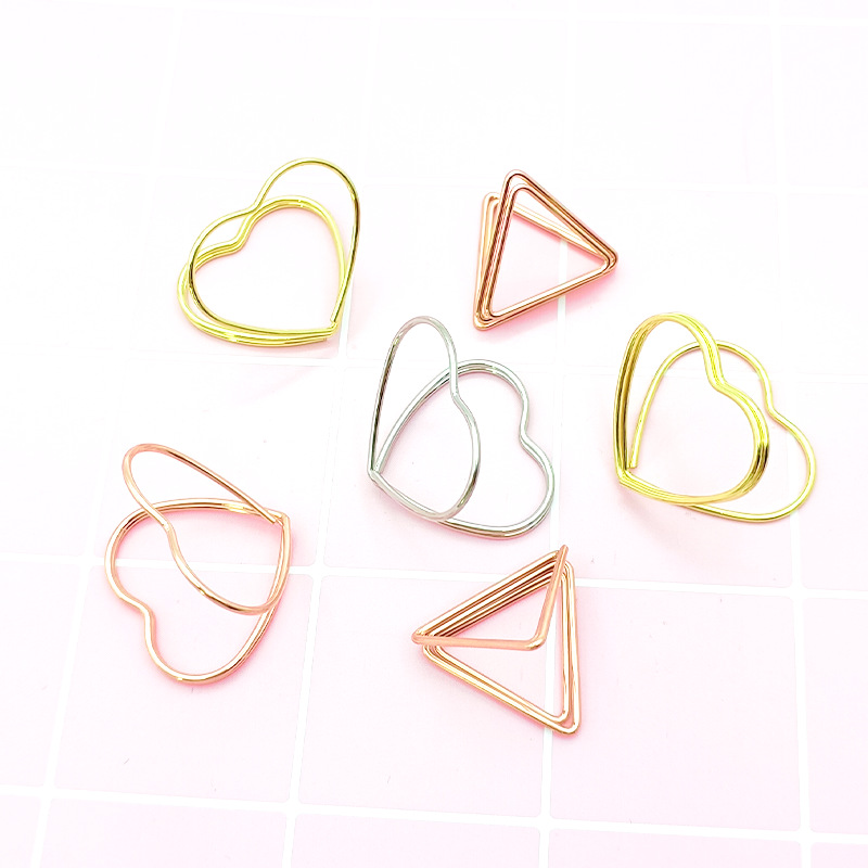 Creative note clip metal love name card holder cartoon photo clip metal message holder rose gold name card holder wholesale