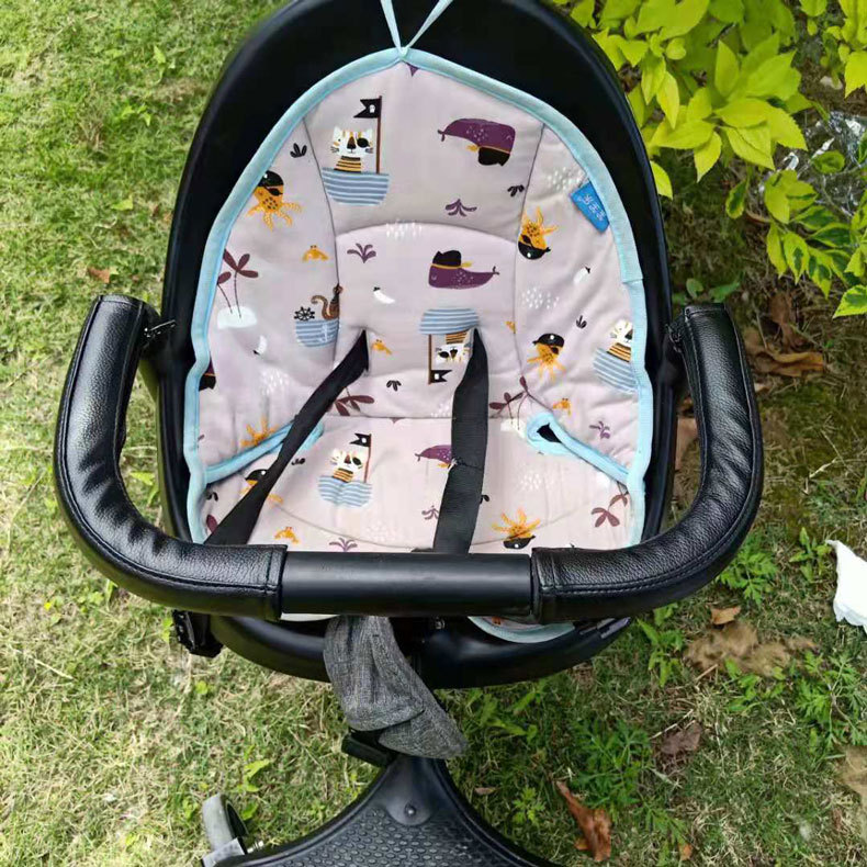 Baby Stroller Hand Gloves PU Leather Protective Case Removable and Washable Zipper Wallet Leather Handle Gloves Accessories