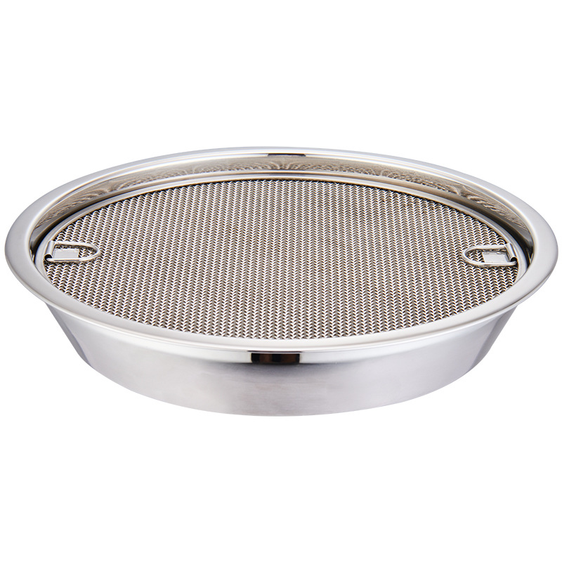 Hot Sale 304 Stainless Steel Tea Plate Oil Filter Plate Mesh Set Household Drain Mesh Screen Frying Tray Oil Barrier Plate