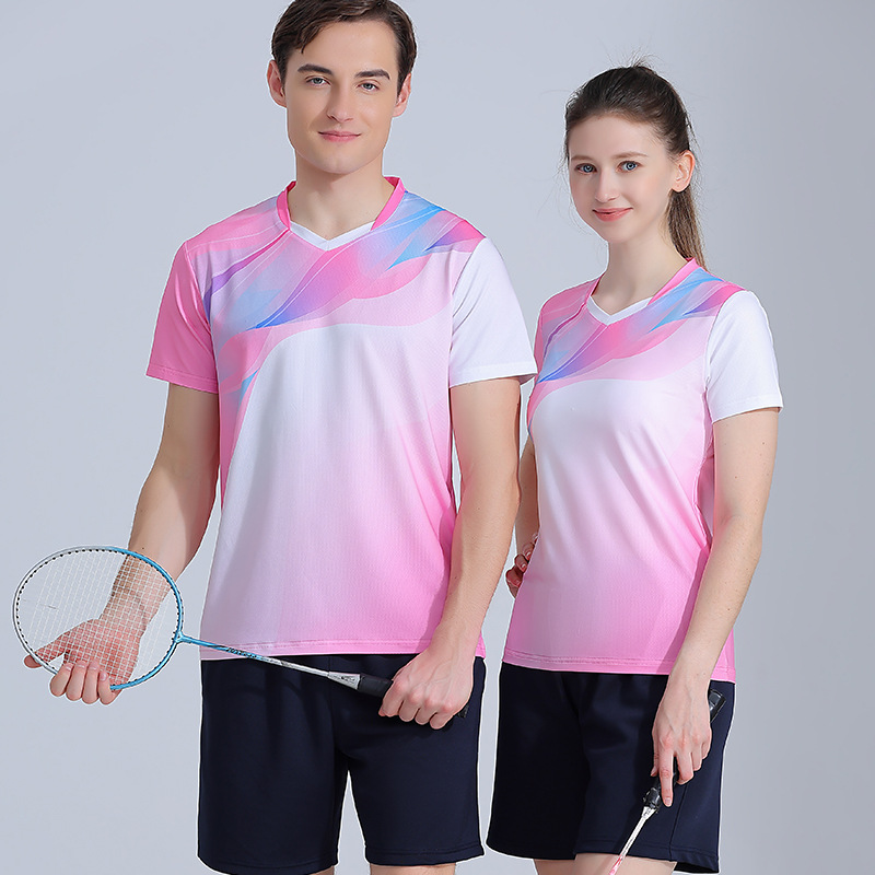 Quick-drying table tennis suit top in stock wholesale tennis suit badminton suit match training jersey custom printing
