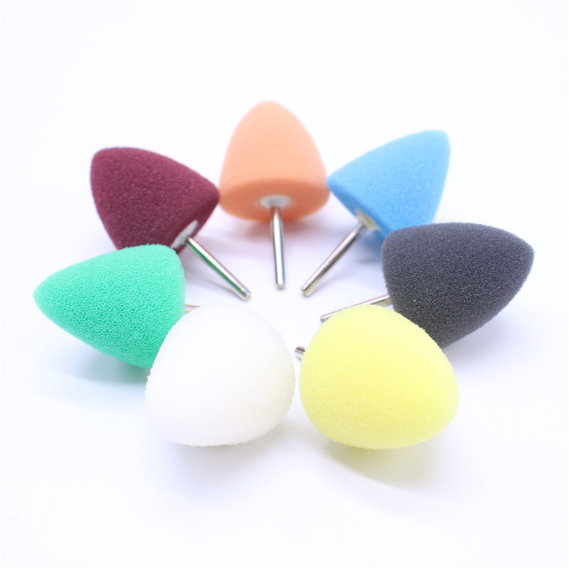 Car details polishing cone sponge grinding head corner groove polishing with handle electric grinding sponge wheel handle diameter 3mm