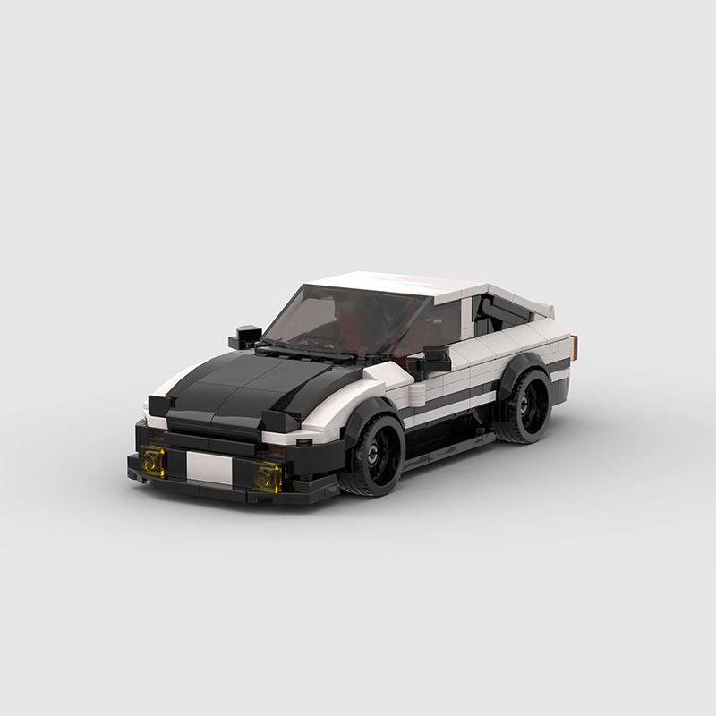 Anime racing car AE86moc compatible Lego small particle puzzle assembled children's building blocks toys cross-border wholesale