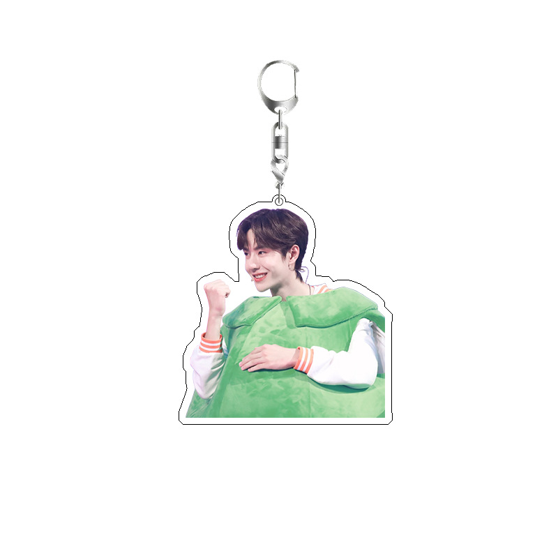 Wang Yibo acrylic double-layer keychain cute schoolbag pendant warm peripheral gift birthday gift wholesale