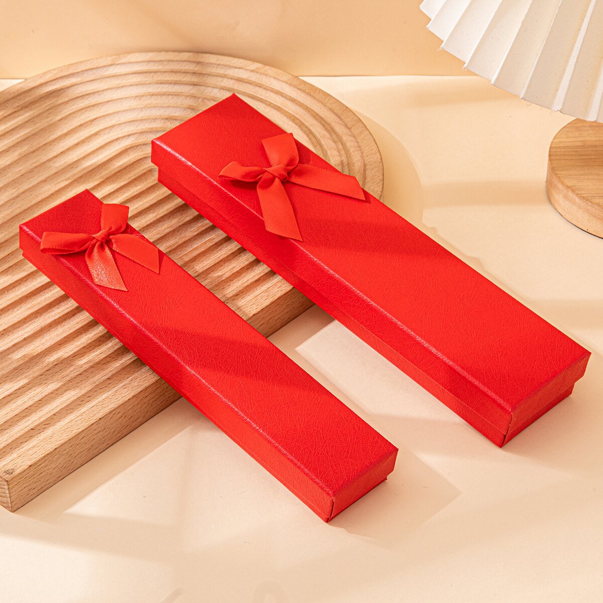 Factory in stock wholesale rectangular jewelry necklace box hairpin jewelry box bookmark pen box bow jewelry gift box