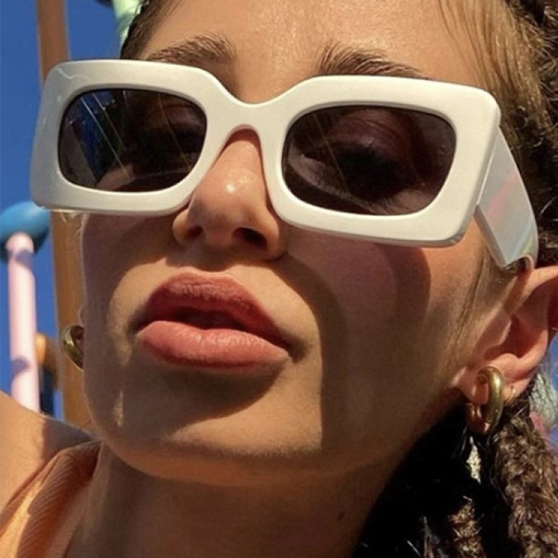 Jelly color small square sunglasses new cross-border European and American ins sunglasses Net popular concave shape trendy sunglasses