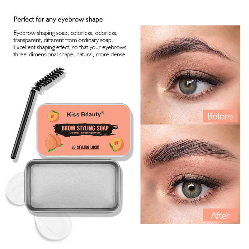 kissbeauty Cross-border Hot Eyebrow Cream Setting Soap Colorless Transparent and Refreshing Lasting Natural Eyebrow Setting
