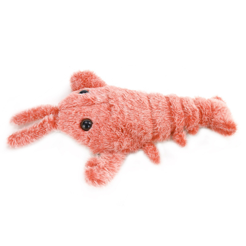 Gravity Jumping Shrimp Crazy Lobster Electric Shrimp Crazy lobster USB Plush Cat Toy