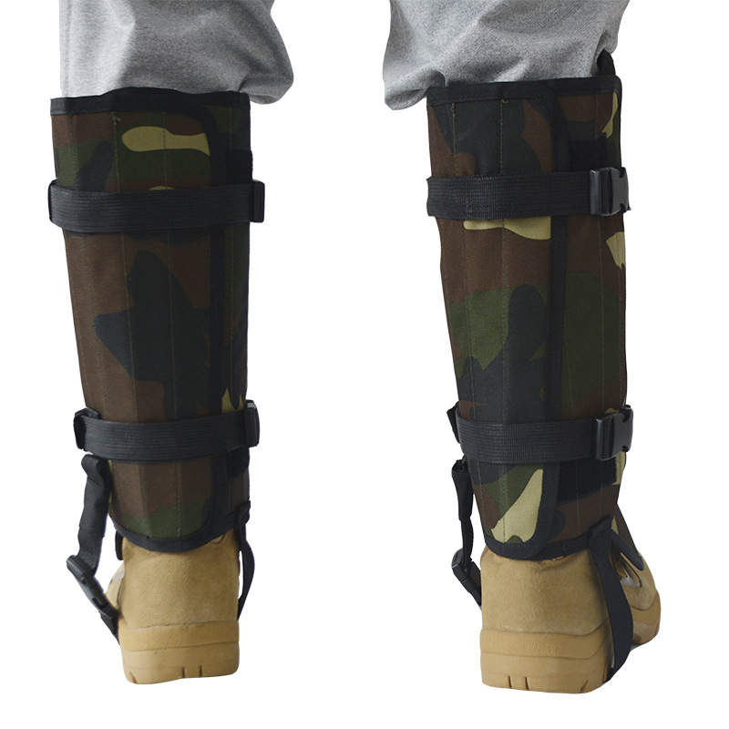 Outdoor Jungle Anti-mosquito Anti-snake Bite Anti-scratch Leg Guard Thickened Waterproof Snow Cover Patrol Kneepad Climbing Wear-resistant Leggings