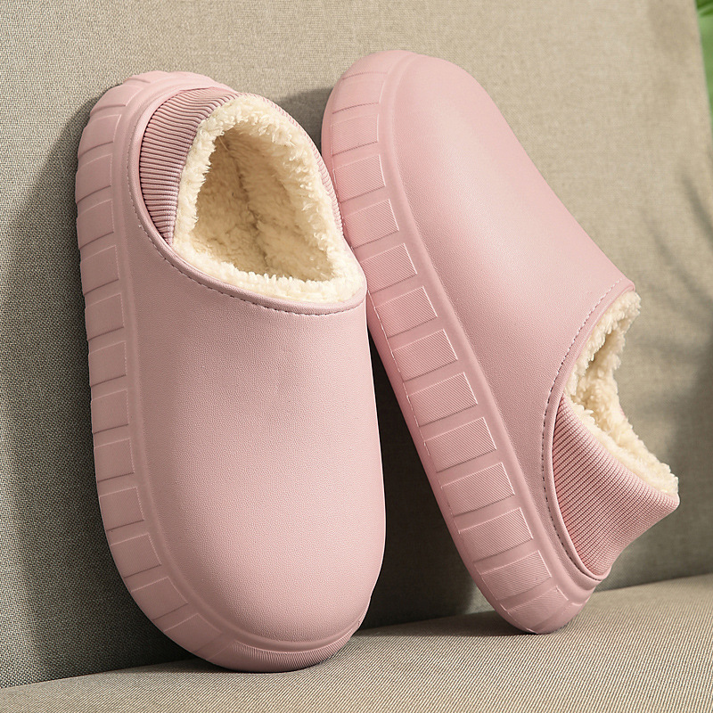 Autumn and Winter 2023 New Cotton Slippers for Men Couple Household Warm Bag with Plush Cotton Shoes for Women