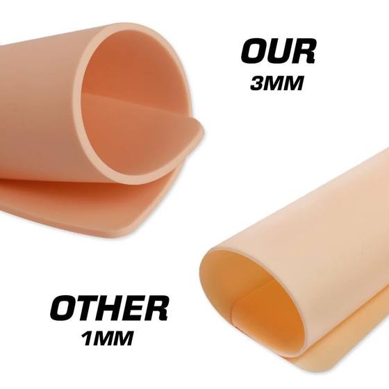 1/3MM A4 Size Tattoo Exercise Skin Double Sided Silicone Permanent Makeup Exercise Skin Tattoo Supplies