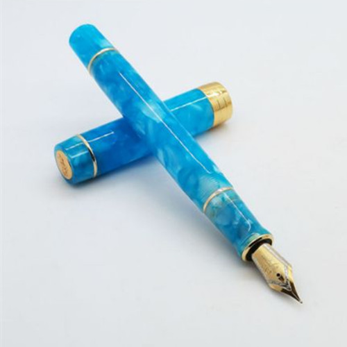 Jinhao 100 Century Tofu Pen Ivory Orange Yellow 18K Iridium Pen Rotary Pen Cap Spot Quick Hair
