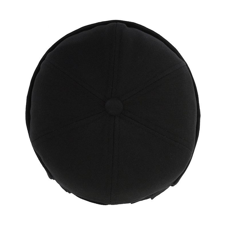 Spring New Style Melon Skin Hat Korean Style Street Hat Personalized Beanie Round Hat for Sailors and Land Master Hat for Men and Women ins Niche_voghion.com