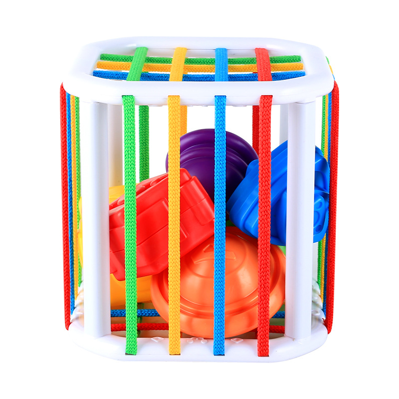 Rainbow Sesele Toy Shape Color Cognition Hand Fine Movement Training Baby Early Education Rattle Toy