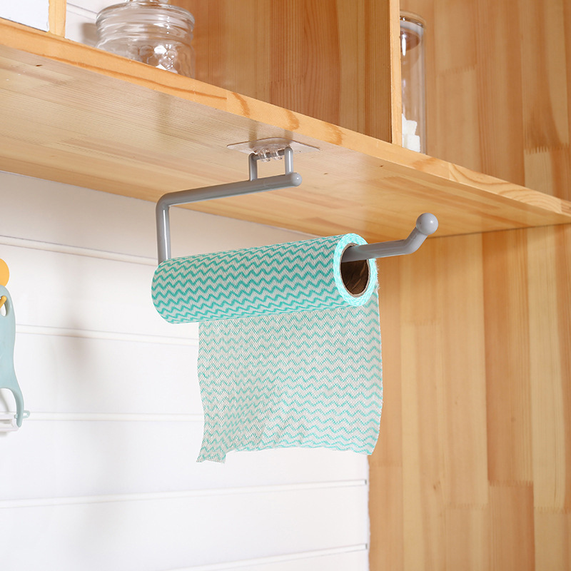 Tissue Rack Toilet Roll Paper Rack Toilet Paper Rack Non-Punch Wall-Mounted Multi-Use Plastic Film Rack Tiling Rack Towel Rack