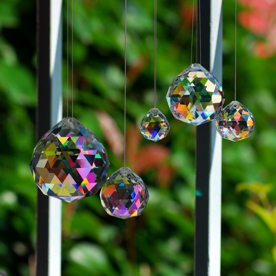 Crystal lighting ball AB color 15.20.25.30.40mm ball bead curtain accessories magic crystal ball pendant