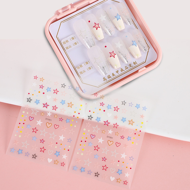 Nail art stickers Silver Moon stickers stars stickers cartoon stickers Christmas stickers wholesale