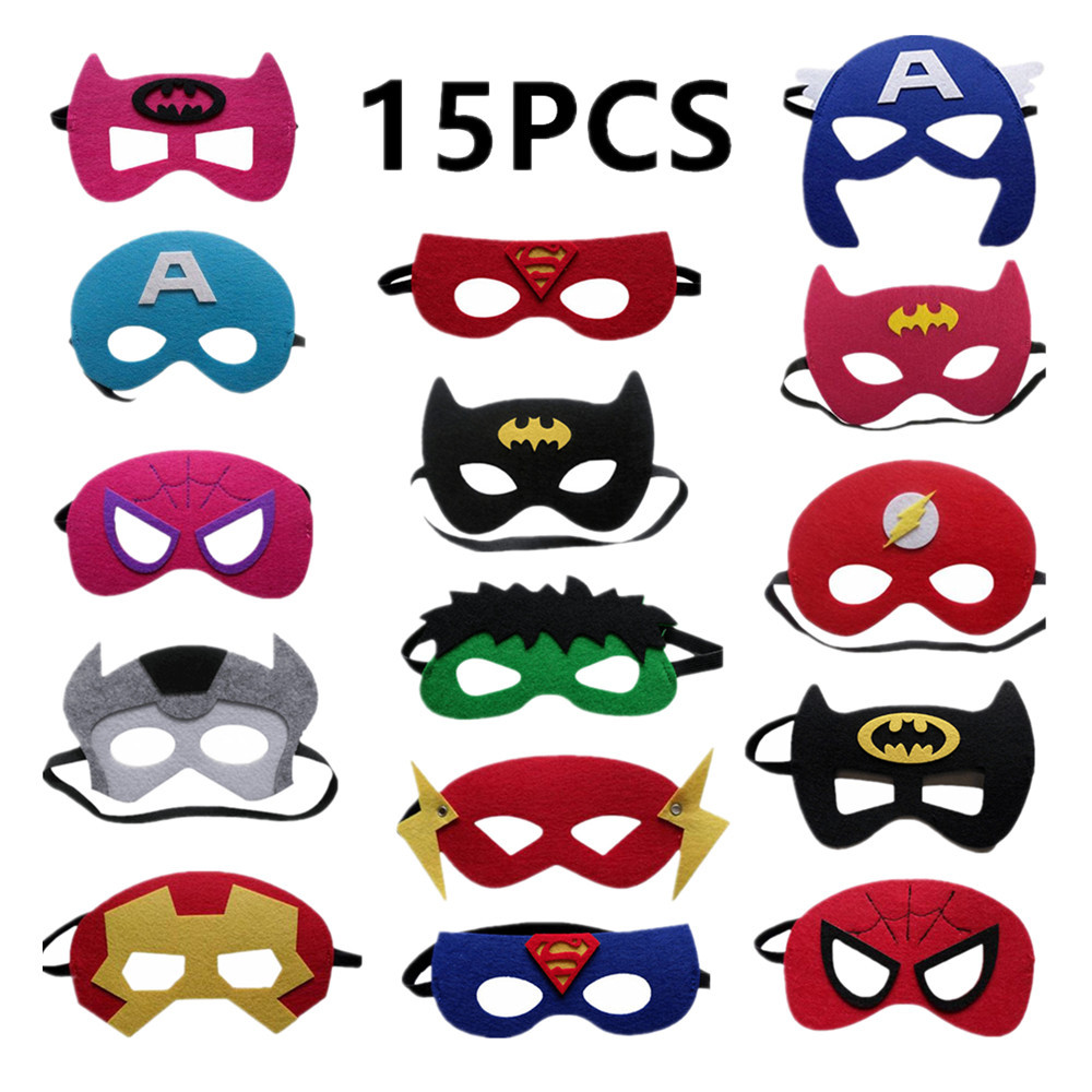 Kids Spiderman Hulk Mask Superhero Felt Mask Halloween Cosplay Holiday Goggles