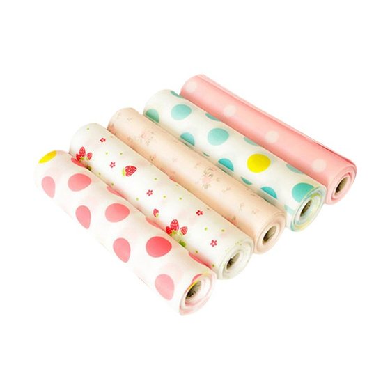 Japanese home fresh printing waterproof multi-functional non-slip placemat can be cut moisture-proof mildew-proof anti-fouling cabinet mat