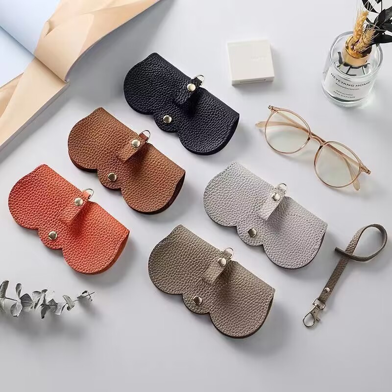 新品PUサングラスバッグポータブルメガネケースサングラス保护カバーかわいいメガネクリップ女性シンプルメガネバッグ|undefined